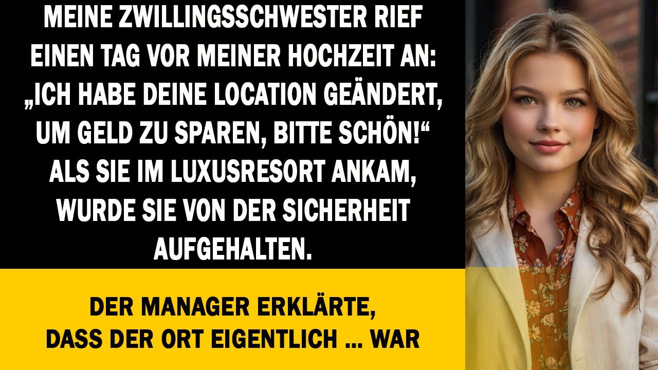 Zwillingsschwester verlagerte meine Hochzeit billig – doch der ursprüngliche Ort enthüllte alles.