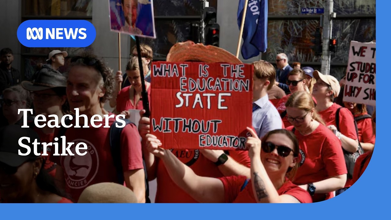 Victorian teachers strike for second time this year | ABC NEWS