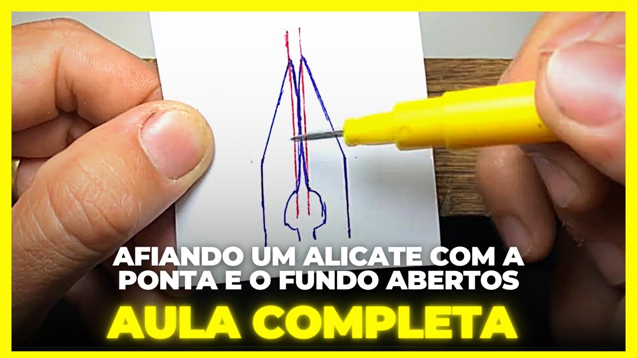 Como afiar um alicate com a ponta e o fundo abertos [AULA COMPLETA]