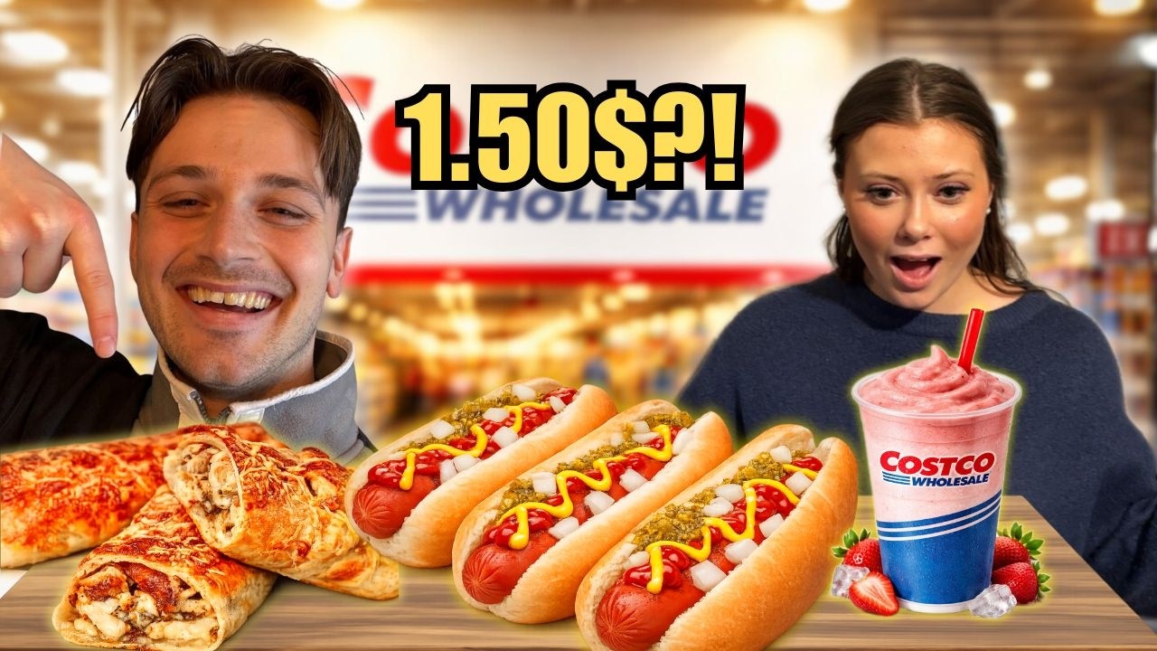 Европейская девушка впервые попробовала еду из Costco!