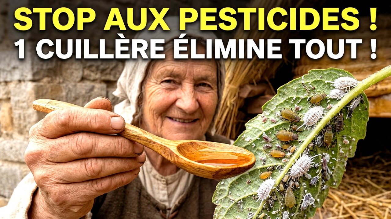 STOP aux Pesticides ! 1 Cuillère Élimine Pucerons & Cochenilles en 10 Secondes