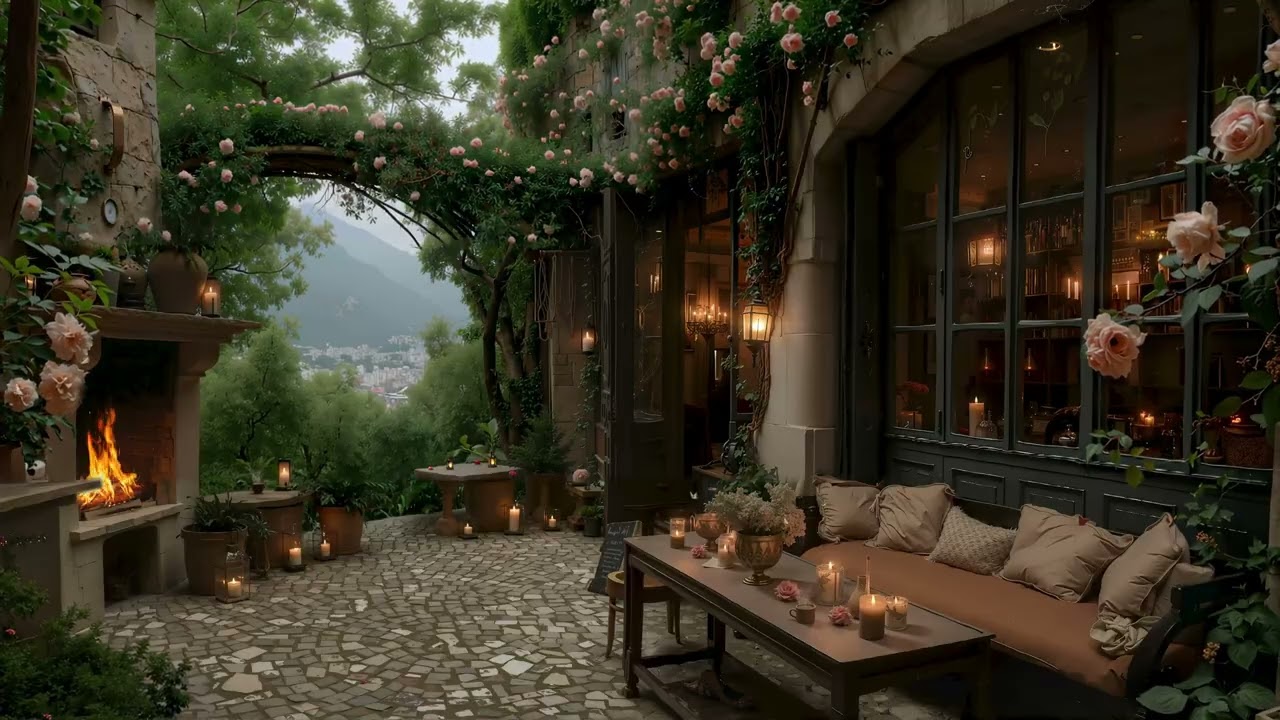 Gentle Morning Jazz in a Forest Café ☕ Smooth Spring Balcony Music to Unwind