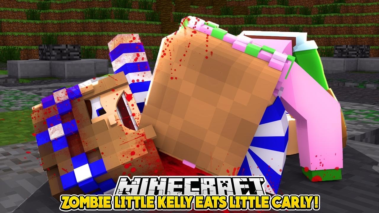 ZOMBIE LITTLE KELLY EATS LITTLE CARLY!!! - Minecraft Little Club Adventures