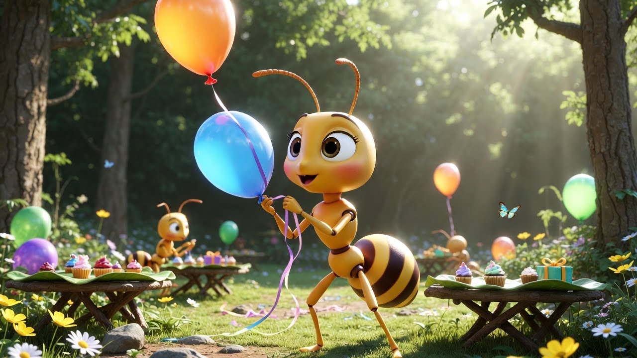 Zuniva Plus “Ant Birthday Story | 3D Pixar Cartoon for Kids 🐜🎉”