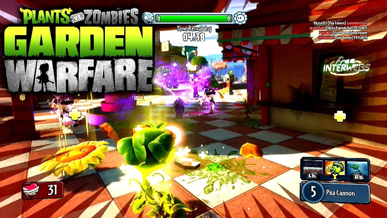 Plants VS. Zombies Garden Warfare Multiplayer #1 - GARDENS & GRAVEYARDS Gameplay (Xbox One)