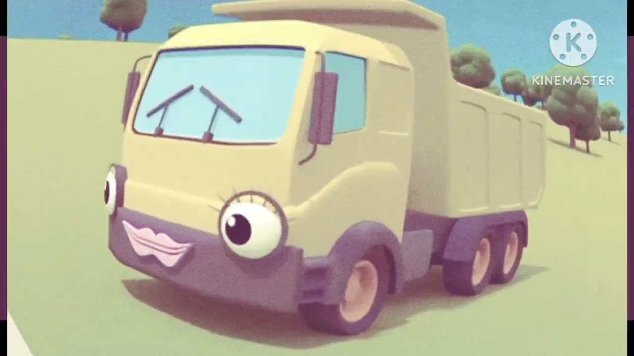 Two dump truck helping each other:#inspired by color inversion