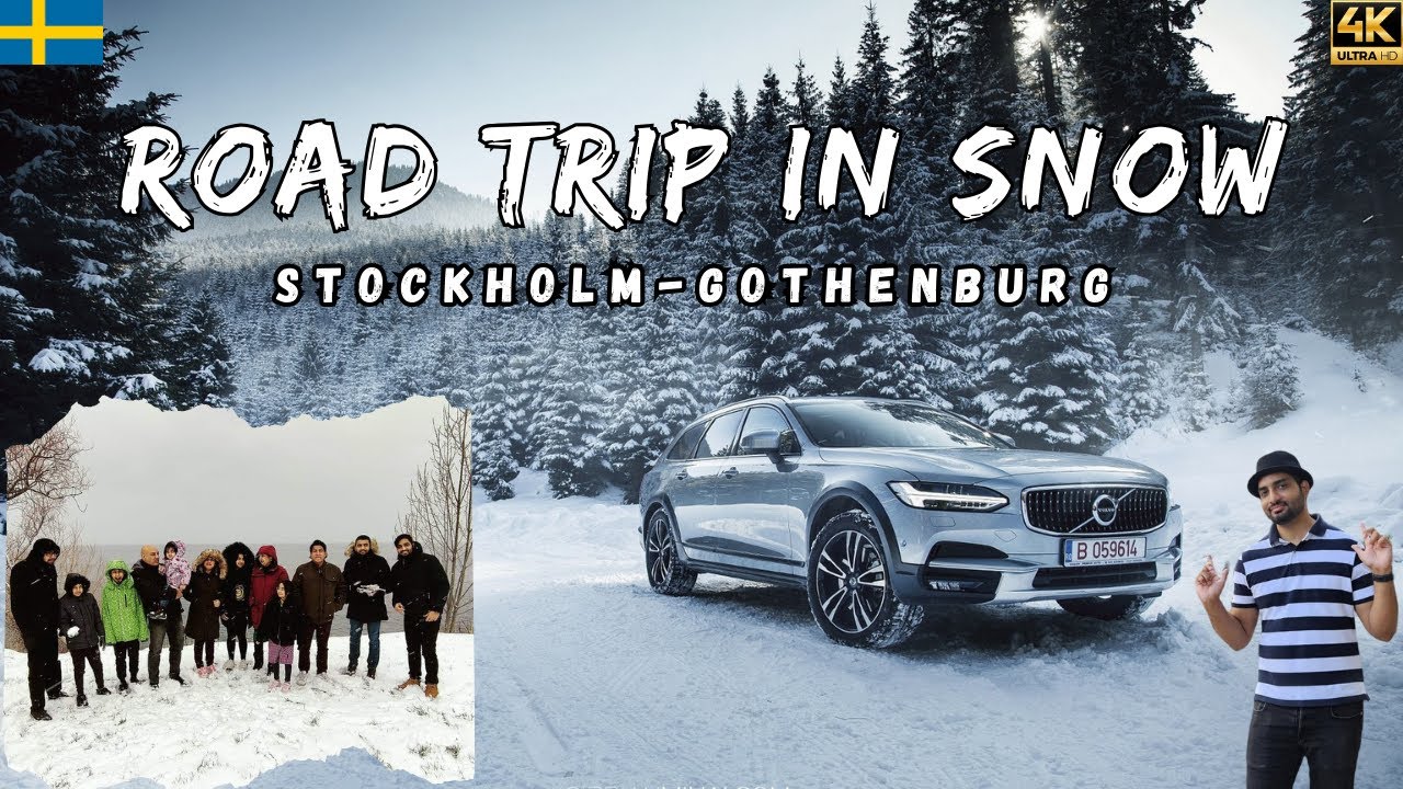 Road Trip in Snow | Stockholm to Gothenburg | Beautiful Scenery | Sweden