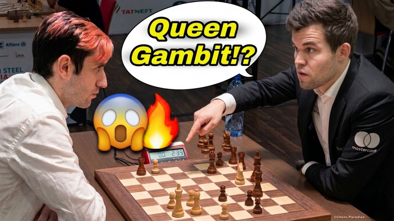 He Played Queen Gambit Aganist Magnus Carlsen!
