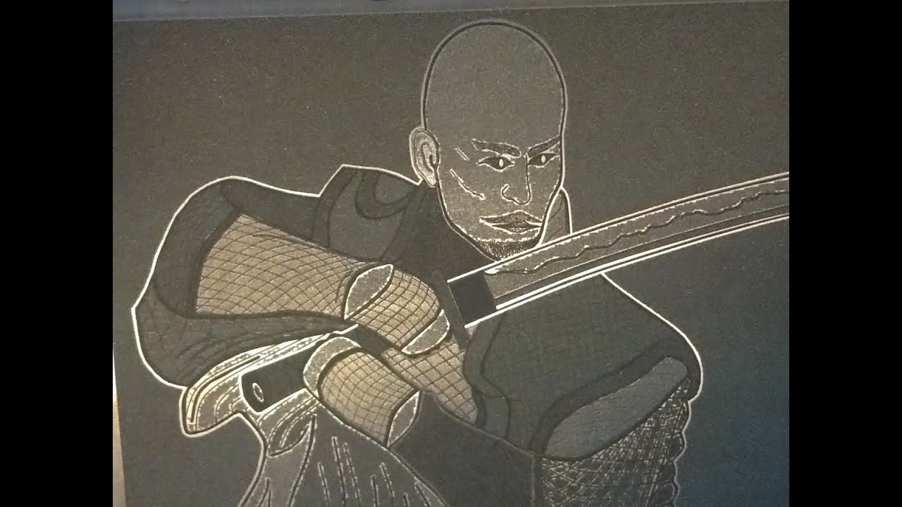 3plasers EM Smart fibre laser  'Laser Art'  demo by Farid Mehr/Knife Maker