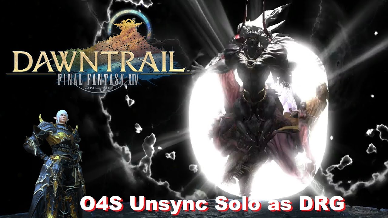 Final Fantasy XIV Dawntrail - Gameplay Deltascape v4 Savage (O4S) Unsync Solo as DRG