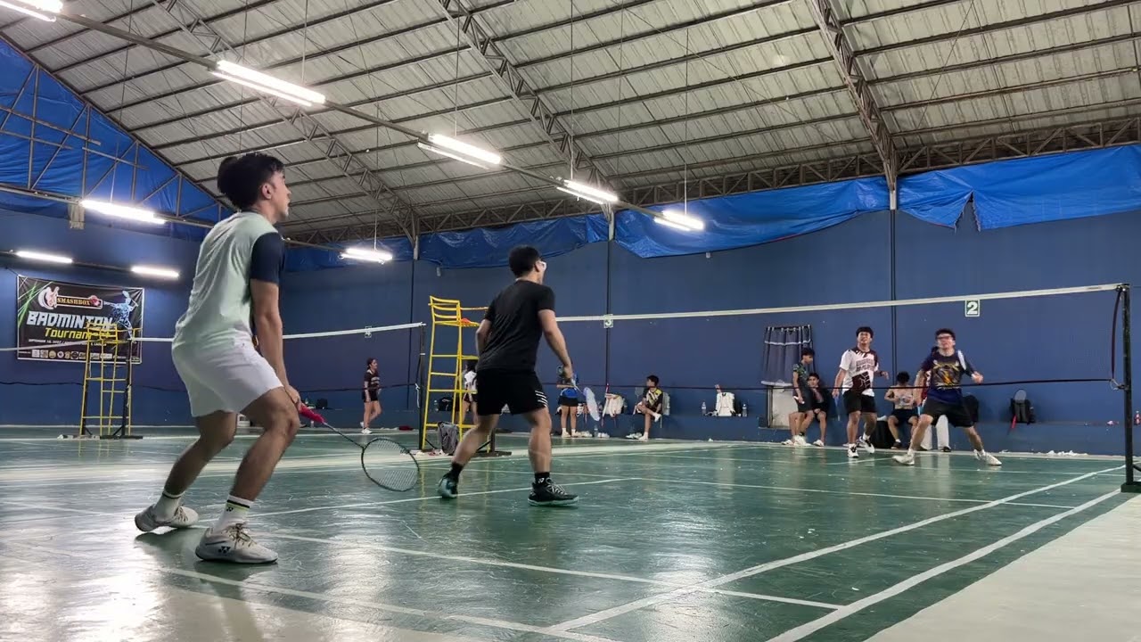 Badminton Game (Smashbox - 02/21/2026) Charles and Art vs Kent and Bridz SET 3
