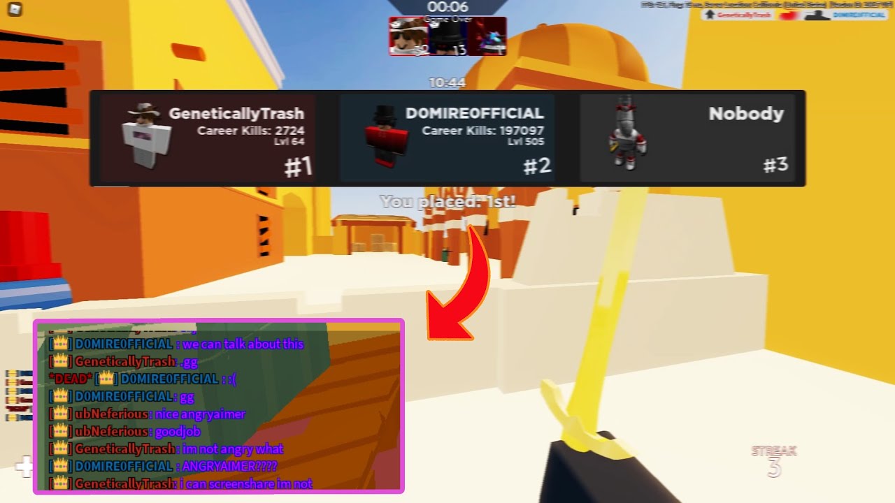 I 1V1'D a FAN undercover.. (Roblox Arsenal)