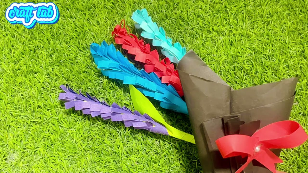 DIY paper flower bouquet |Beautiful Paper Flowers 🌸 