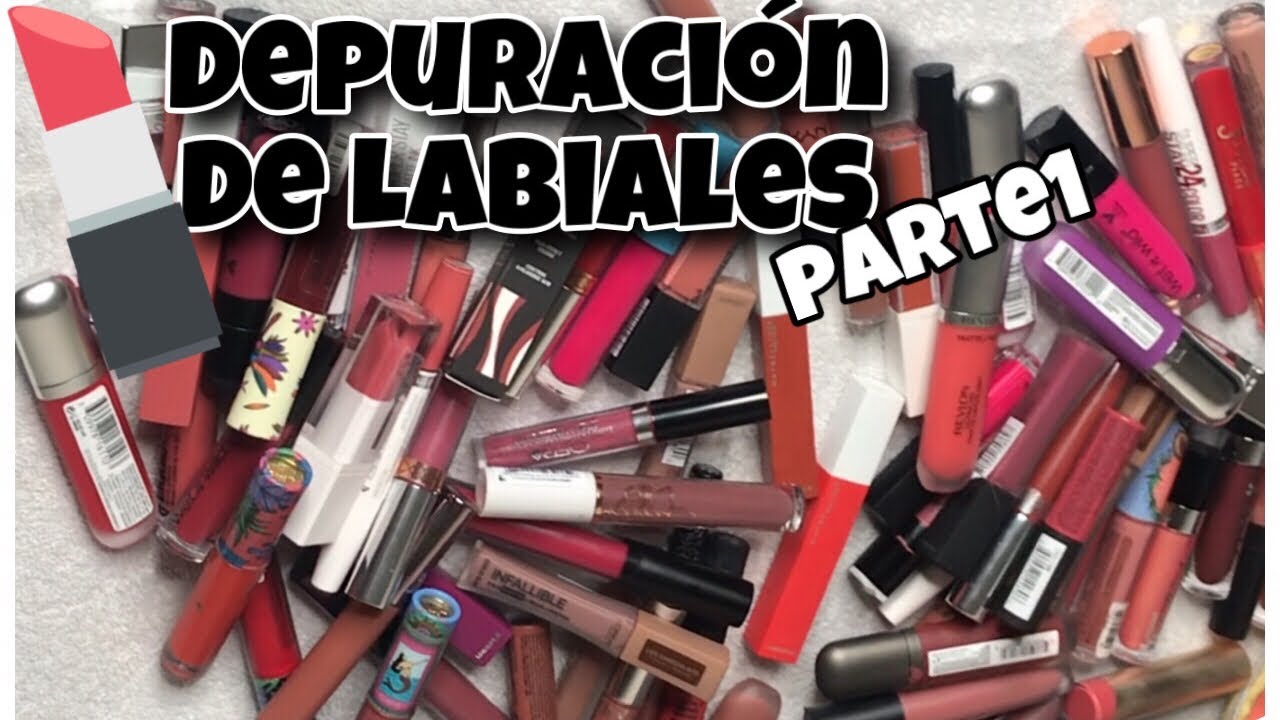 Depuración de labiales parte 1 / mi colección de labiales con swatch!! 💄