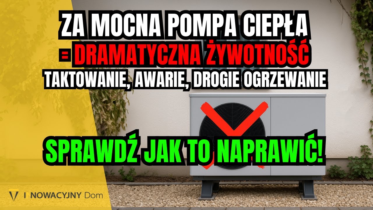 Źle dobrana pompa ciepła - jak sobie poradzić z przewymiarowanym urządzeniem? KONIECZNIE OBEJRZYJ