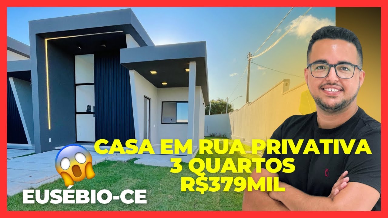 Casa no Eusébio com 3 Quartos em Rua Privativa