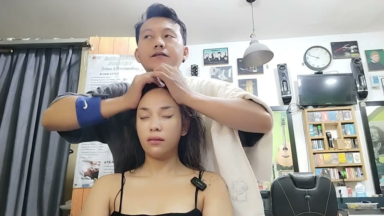 ASMR_ Fabyanandiaf Kangen Di Head Massage Kancur, Kretek Bala2 & Di Keplak2 Telinganya  AUTO NGAKAK.