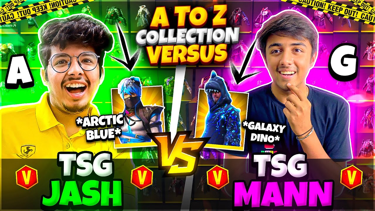 Jash Bhai Vs Mann Bhai🔥| A To Z🔠 Collection Versus | Spin The Wheel ☸️ | Intense Versus - Free Fire