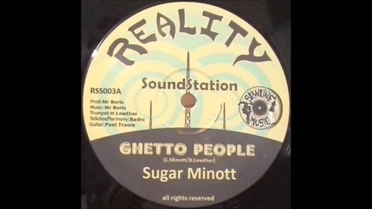SUGAR MINOTT/GHETTO PEOPLE/MR BORIS/GHETTO BASS DUB/REALITY SOUND STATION 12''