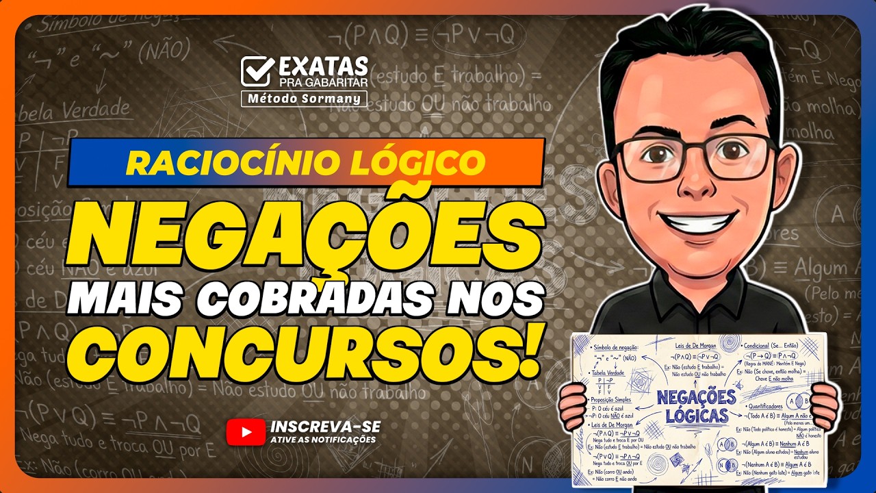 Raciocínio Lógico: As Negações Mais Cobradas nos Concursos! 🚫🎯