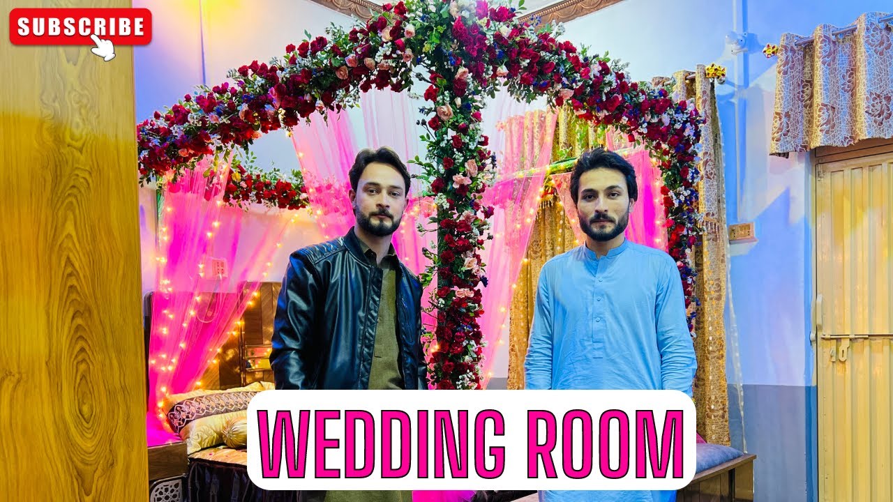 bridal room decoration with Fresh flowers || Stylish Wedding Bed Decoration