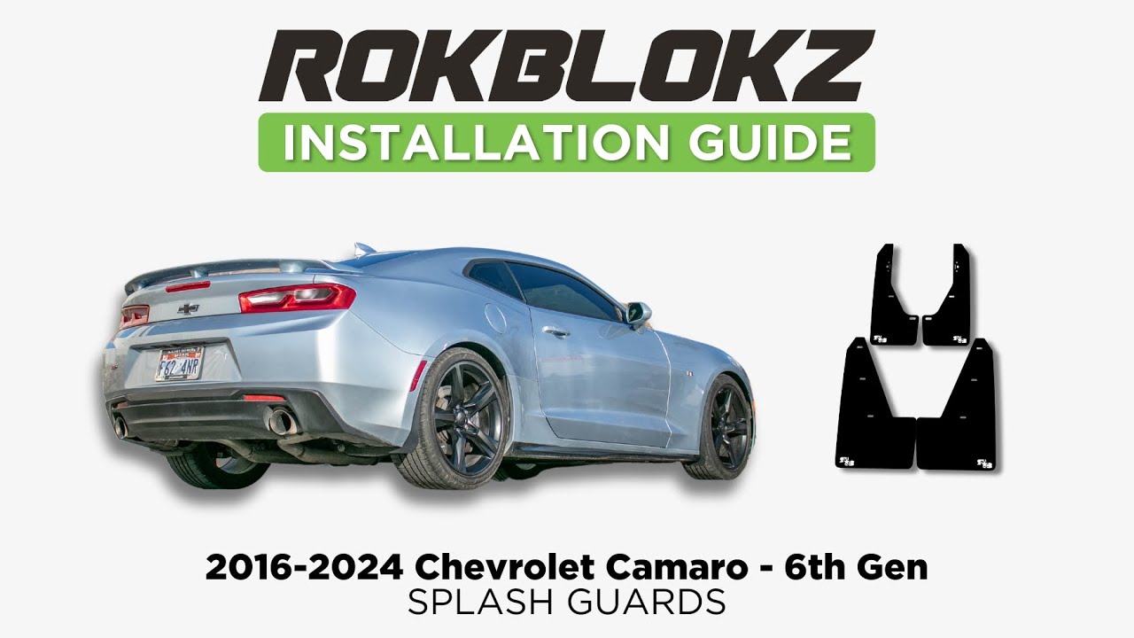 Rokblokz Mud Flap/Splash Guard Install on a 2016-2024 (6th Gen) Chevrolet Camaro