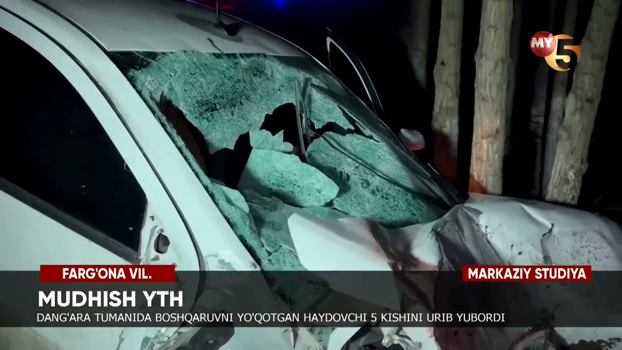 Mudhish YTH: Dang'ara tumanida boshqaruvni yo'qotgan haydovchi 5 kishini urib yubordi (Farg'ona)