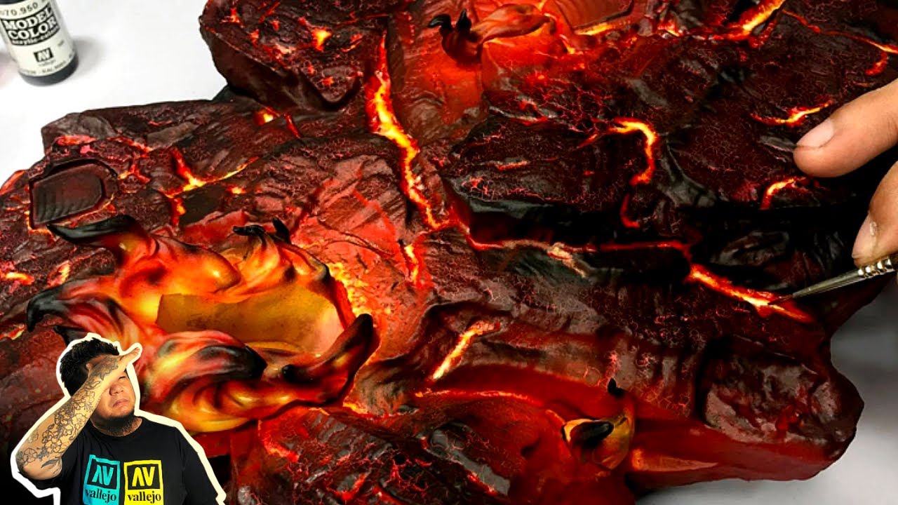 HOW to Paint a Lava Base with Acrylic Paints