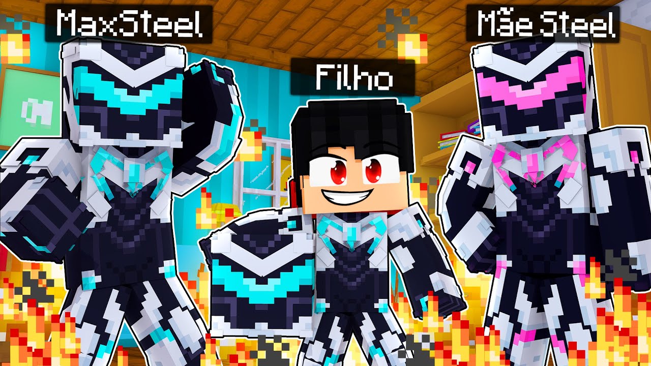 Minecraft: Who's Your Family? FILHO DO MAX STEEL GANHOU O PODERES no Minecraft ‹‹ P3DRU ››