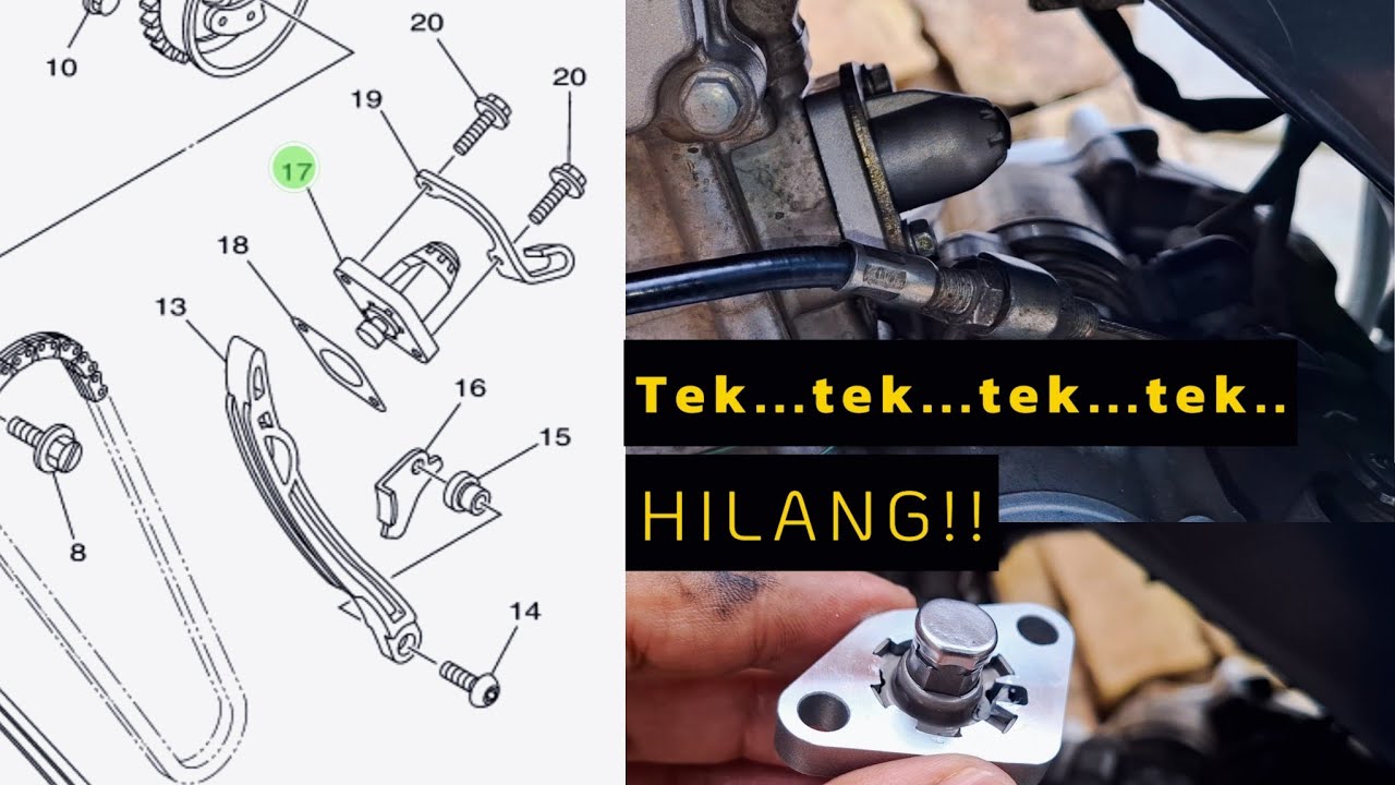 Ganti Tensioner Yamaha Vixion & Ciri / Tanda Tensioner Lemah.