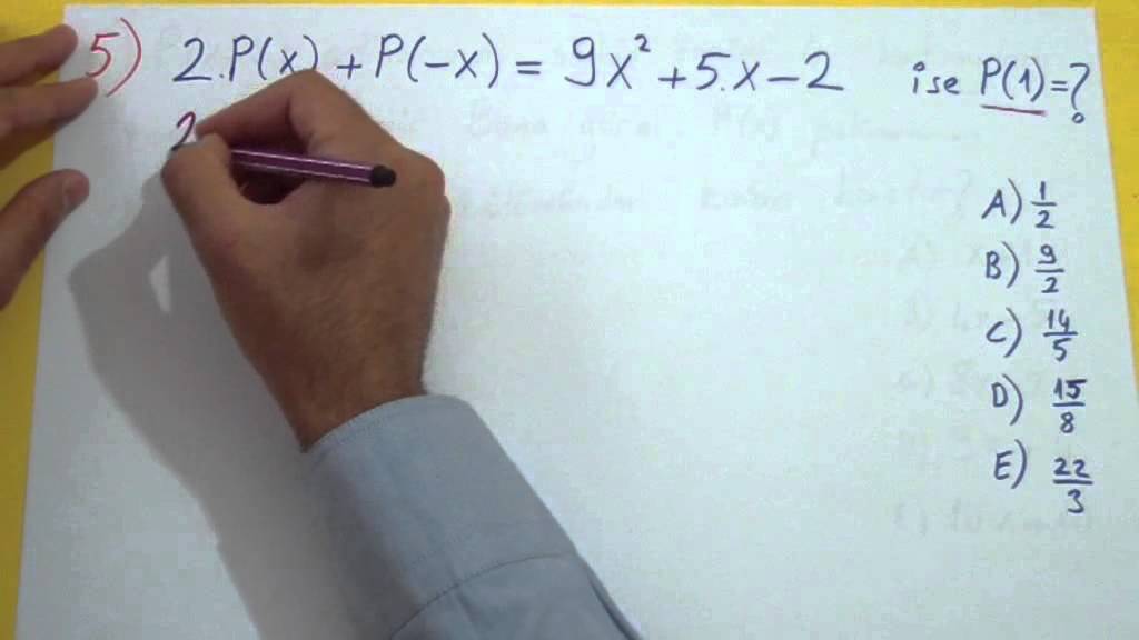 POLİNOMLAR SORU ÇÖZÜMÜ - Şenol Hoca