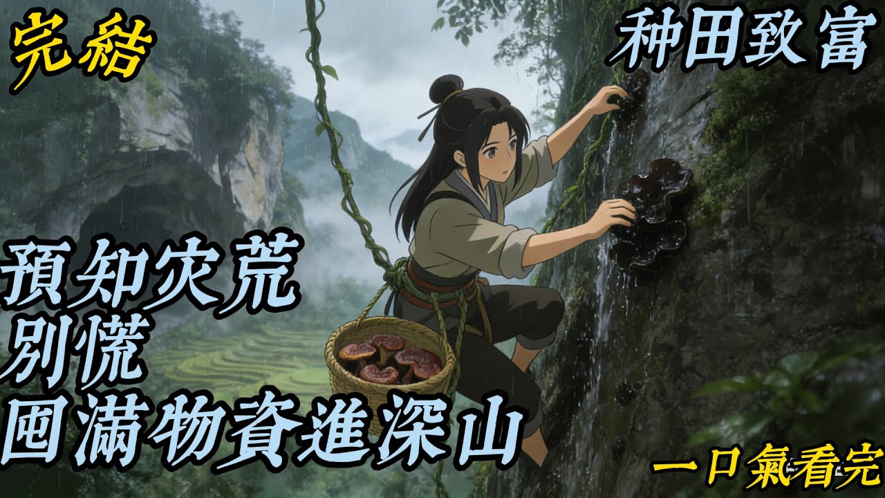 已完结《预知灾荒，别慌！囤满物资进深山》#种田 #古代言情 #穿越 #今穿古 #基建 #种田致富 #团结温馨 #绝不圣母 姜云依穿越异世，欲被奶奶和亲娘卖给将死的老鳏夫，机缘巧合下她脱困并彻底摆脱……