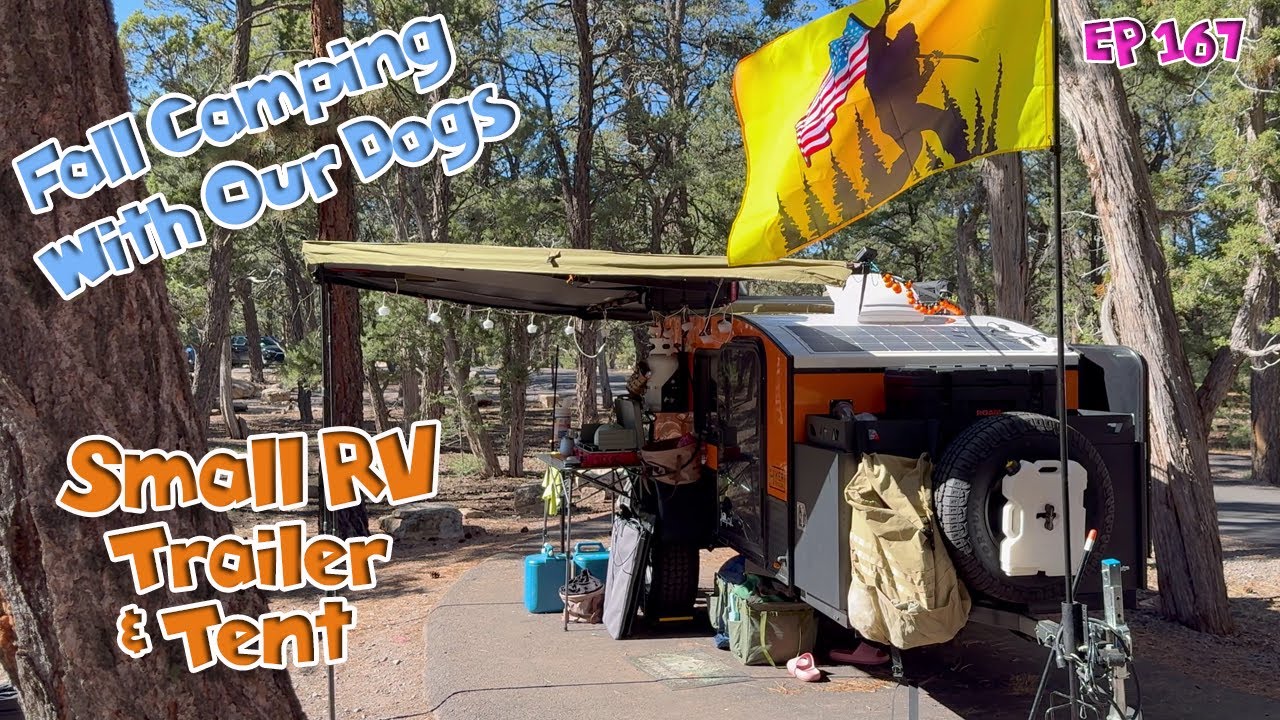EP 167: Small RV & Tent Camping | Fall camping with our dogs Part 2