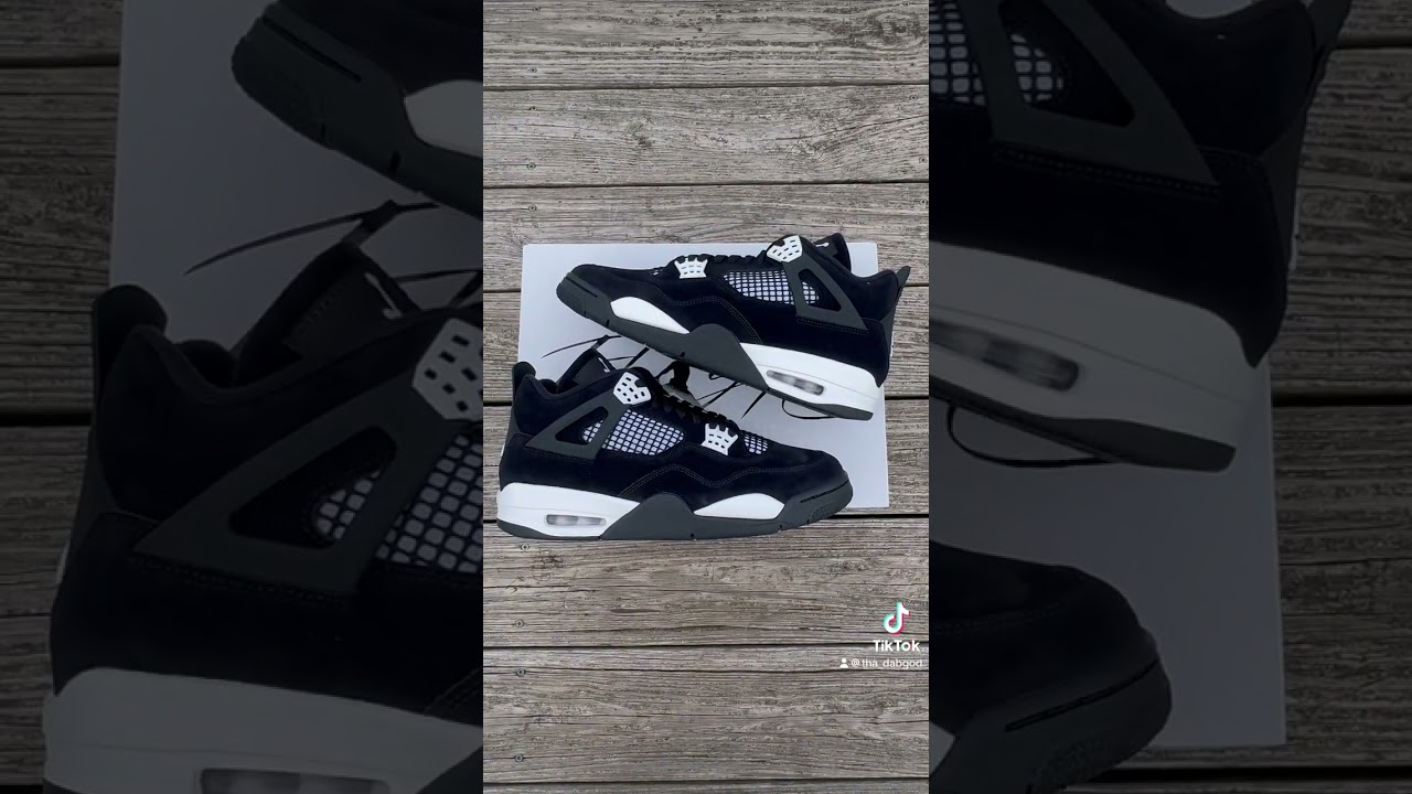 Jordan Retro 4 "White Thunder" 🖤🤍 