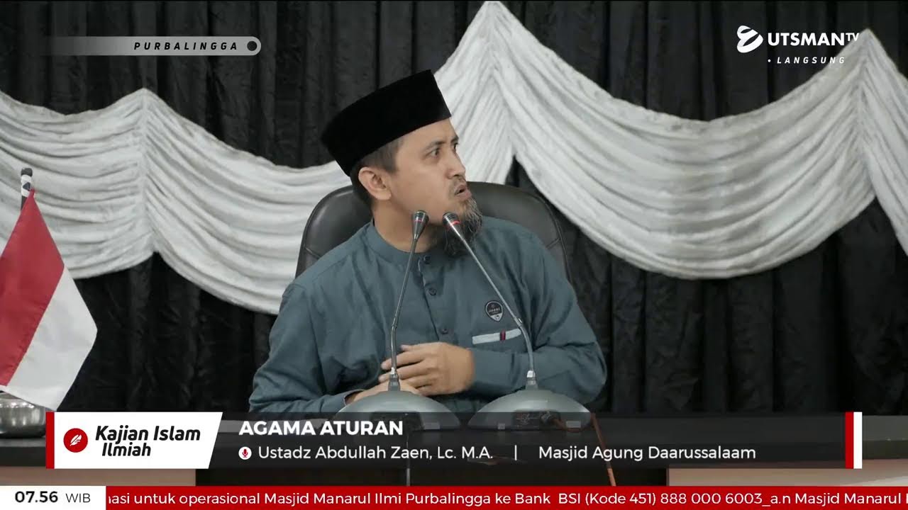 LIVE  Agama Aturan - Ustadz Abdullah Zaen, Lc. M.A.
