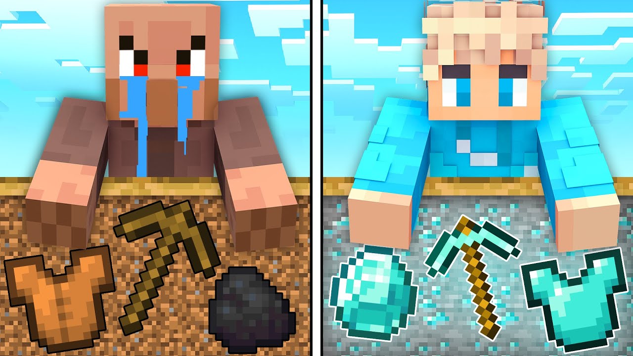 NOOB MINE vs PRO MINE in Minecraft!