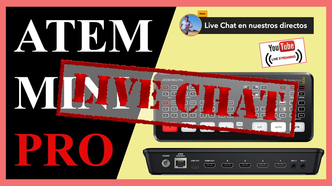 🥳 Como poner mensajes del Chat de YouTube live con ATEM mini PRO 🙌