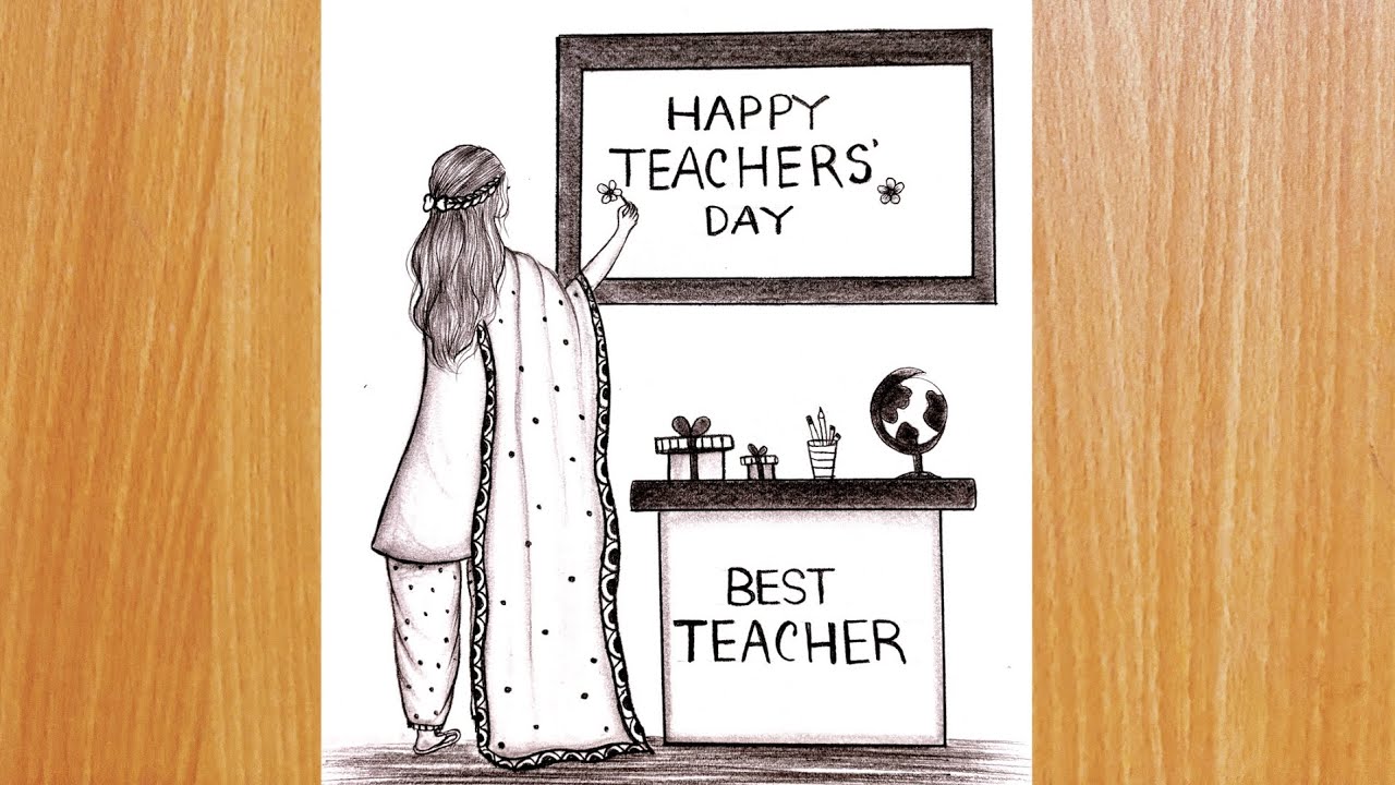 Teacher's Day Special Drawing | Teachers day drawing / easy drawing || pencil drawings