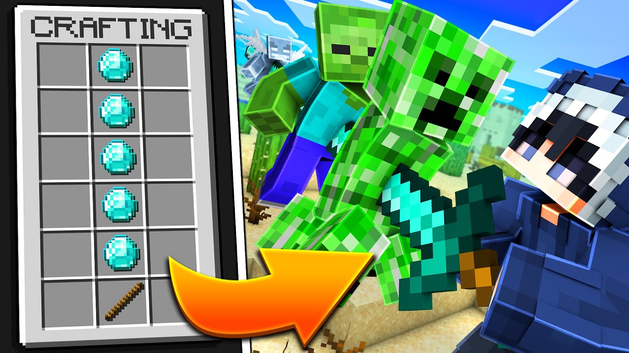 Minecraft, aber CRAFTING ist EXTREM LANG... (XXL ITEMS)