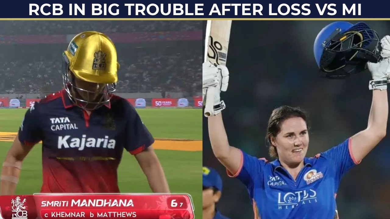 RCB batting in shambles | Spot in final in danger | Nat Sciver-Brunt century | RCB vs Mumbai Indians