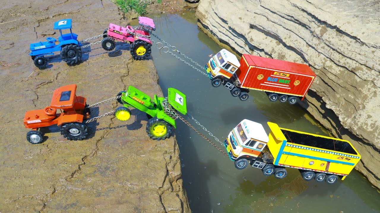 Big Tipper Truck 28 Wheeler Accident Big River Pulling Eicher Sonalika Hmt JohnDeere Tractor ? CSToy