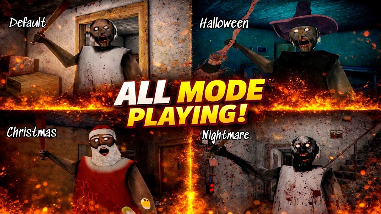 Granny All Modes Gameplay ! Default, Halloween, Christmas & Nightmare mode | Nanor Gamerz |