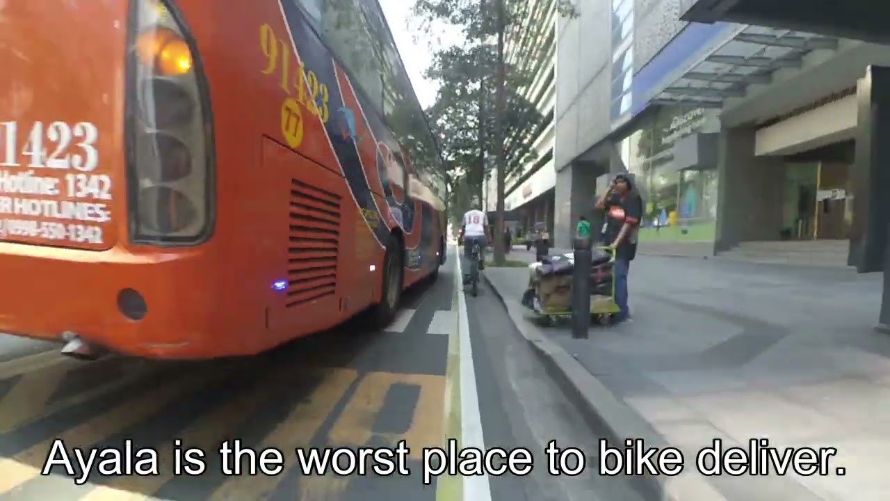 Ayala Avenue Makati A horrible road for bicycle riders.