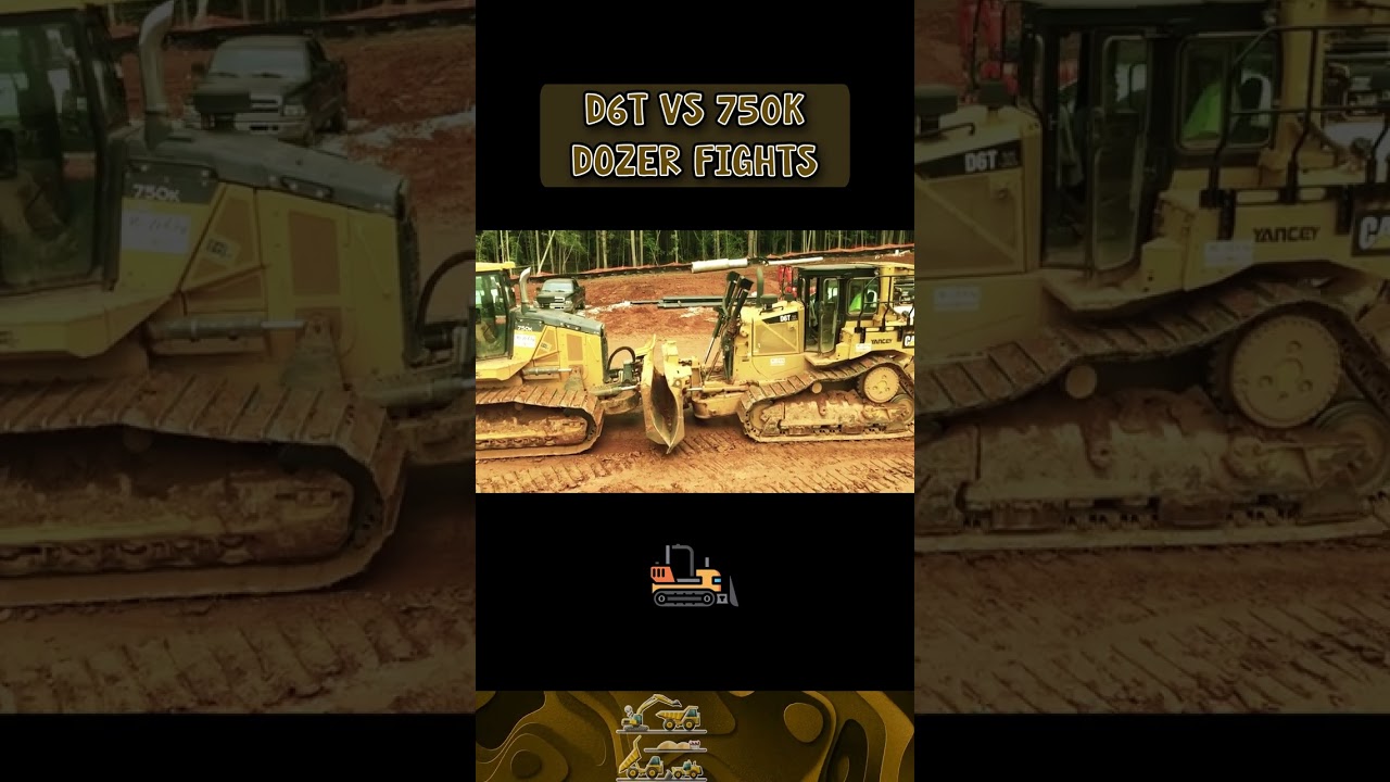 Cat d6t VS Deere 750K | Dozer against Dozer #shorts #tiktok #bulldozer #buldozer