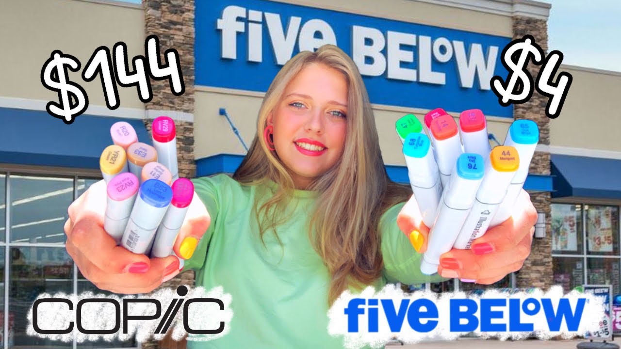 TESTING CHEAP ART SUPPLIES FROM FIVE BELOW! || REVIEW AND DRAWING || COPIC VS. FIVE BELOW! 🎨