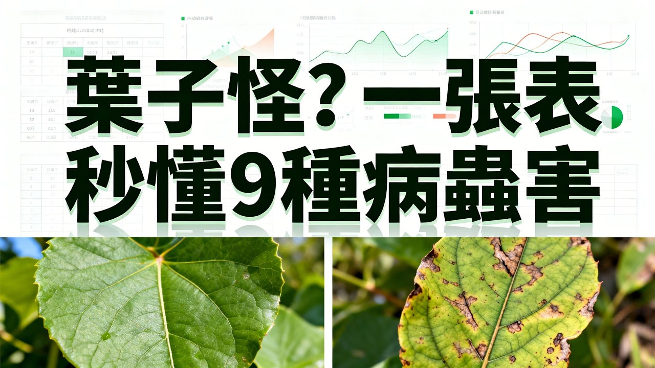 葉子怪怪的？一張表秒懂 9 種病蟲害