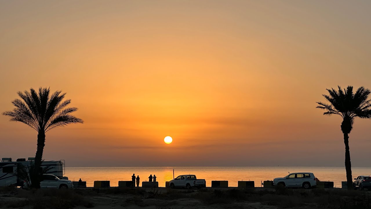 Sunrise at Wakra Beach, Wakra (Jabal) Hills