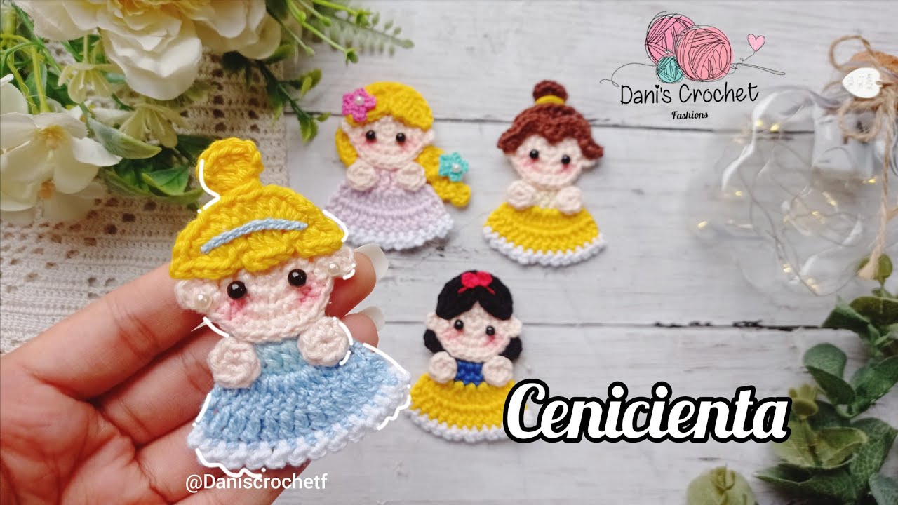 APLICACIÓN DE CENICIENTA A CROCHET| fácil y rápido 👑