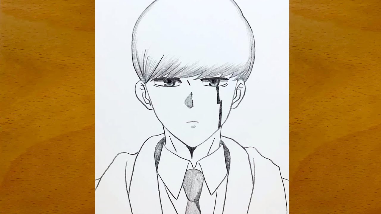 Anime sketch | How to Draw MASHLE from Mashle Magic and Muscles | step by step | draw anime | Sketch