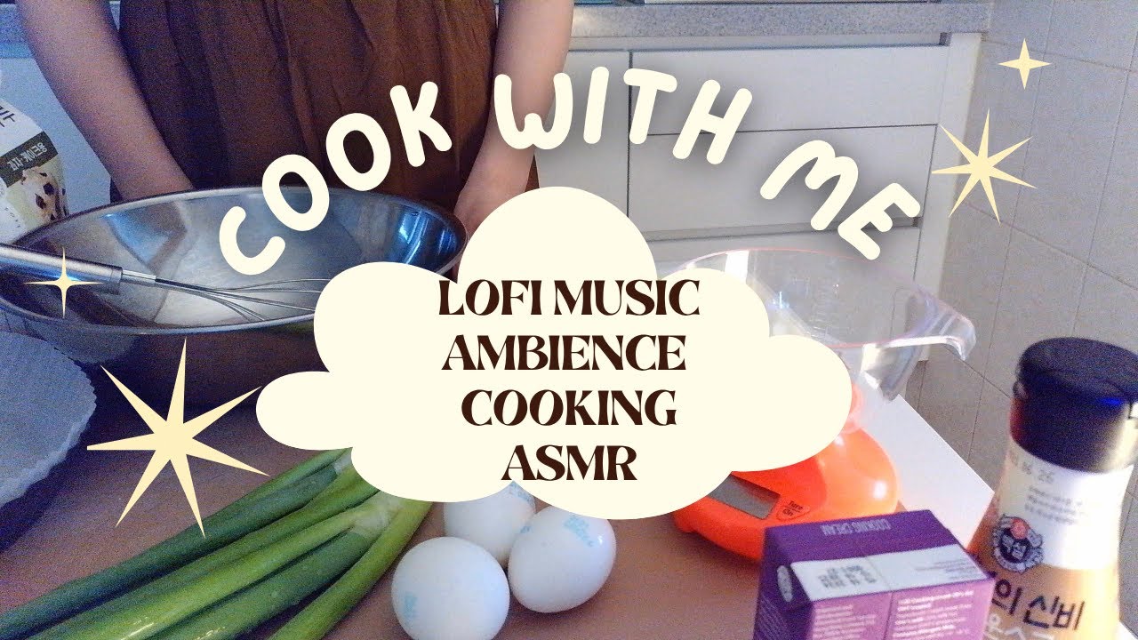 Cooking a leek pie in the morning, calm mood, lofi music, cooking sounds ambience.